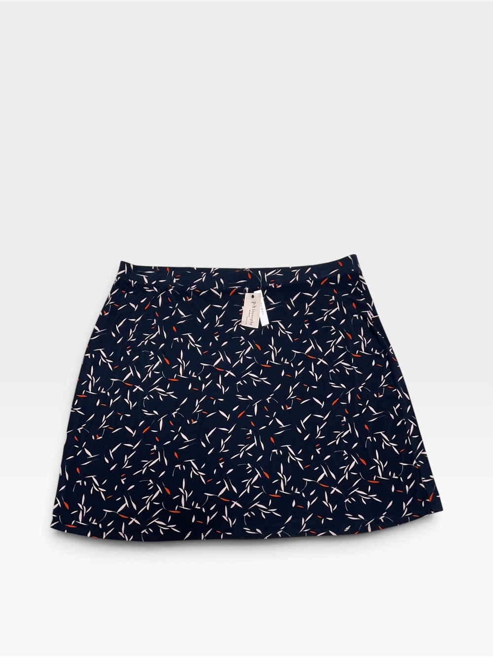 Brand New-Philosophy Navy Blue Printed Skirt